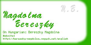 magdolna bereszky business card